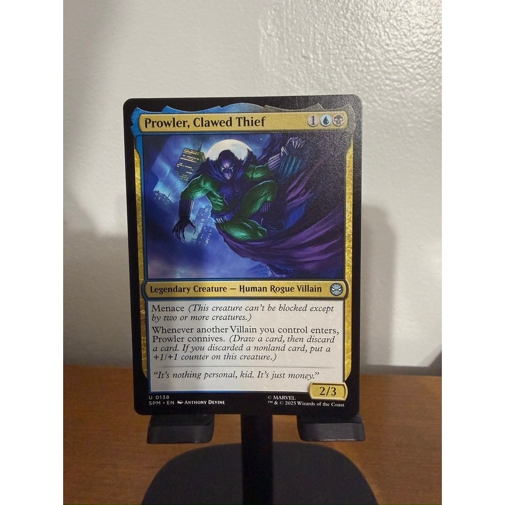 MTG Marvel Secret Lair Prowler Clawed Thief 0138 Legendary Creature Card